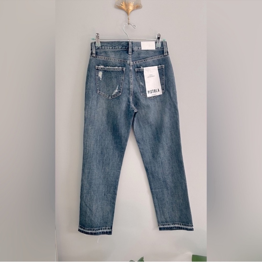 PISTOLA Charlie High Rise Straight Jeans in Eternal - Picture 2 of 5